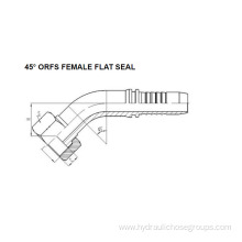 45° ORFS Female Flat Seal 24241